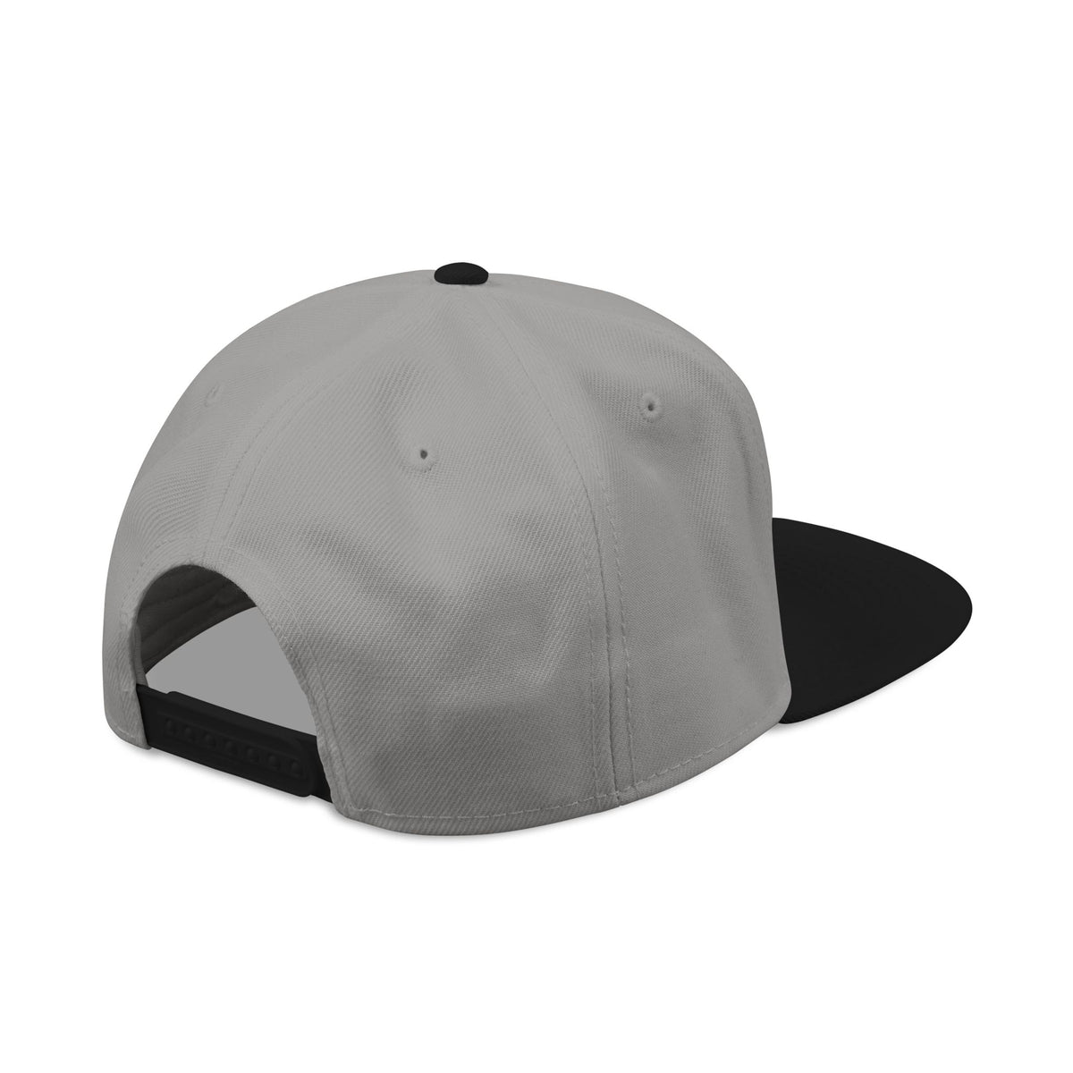 Embroidered Dragon Snapback Hat — Metallic Silver Oriental Crest