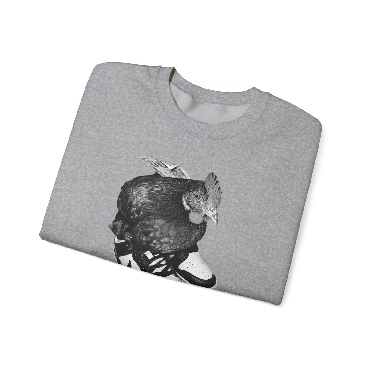 Chicken on Sneakers Crewneck Sweatshirt