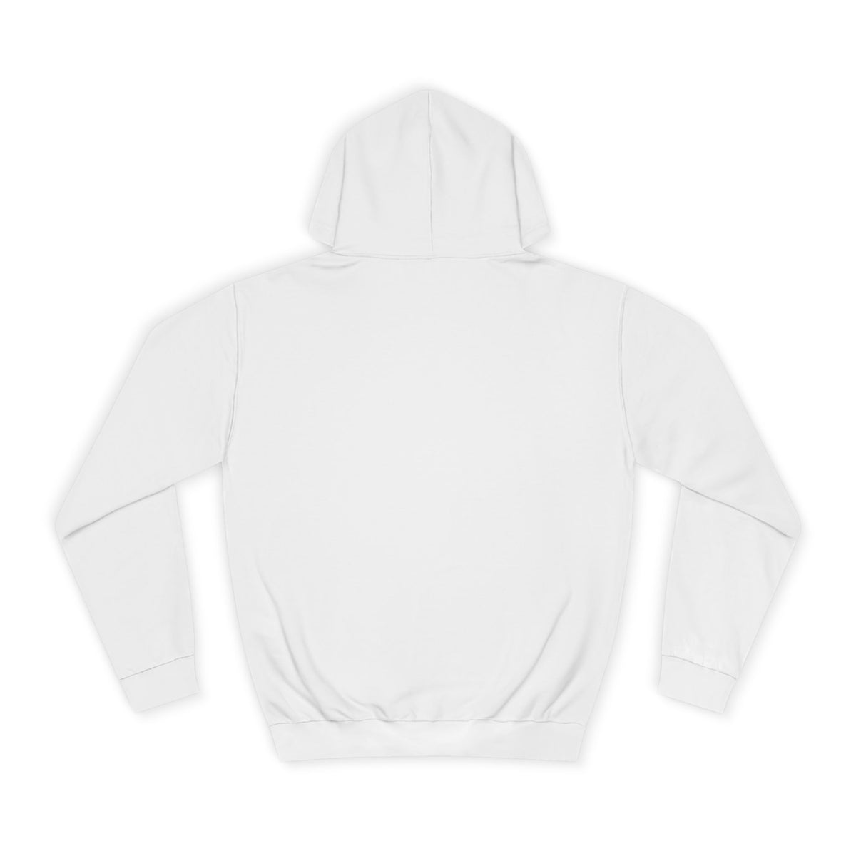 Minimalist White Hoodie with Gold 'Y.S' Chest Logo — Cozy College Style