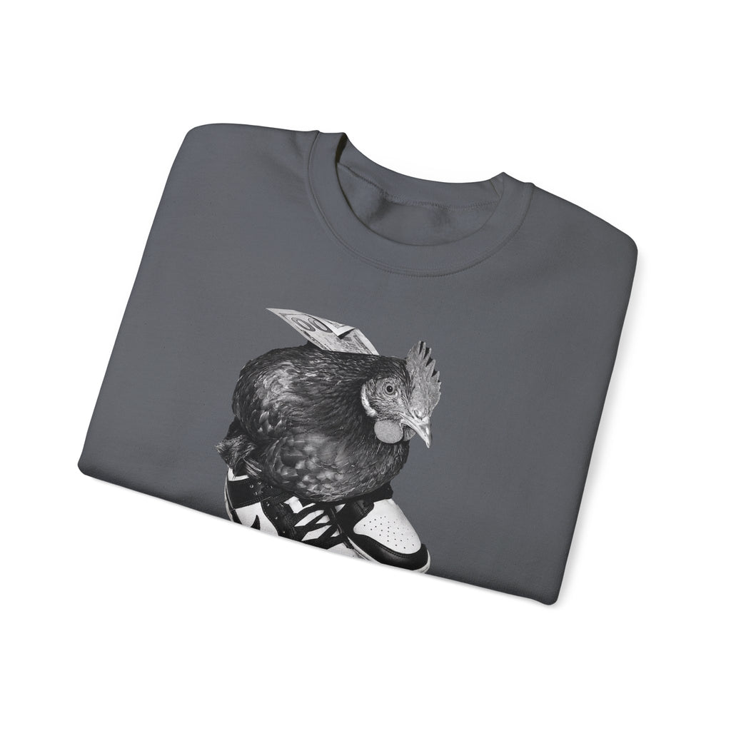 Chicken on Sneakers Crewneck Sweatshirt