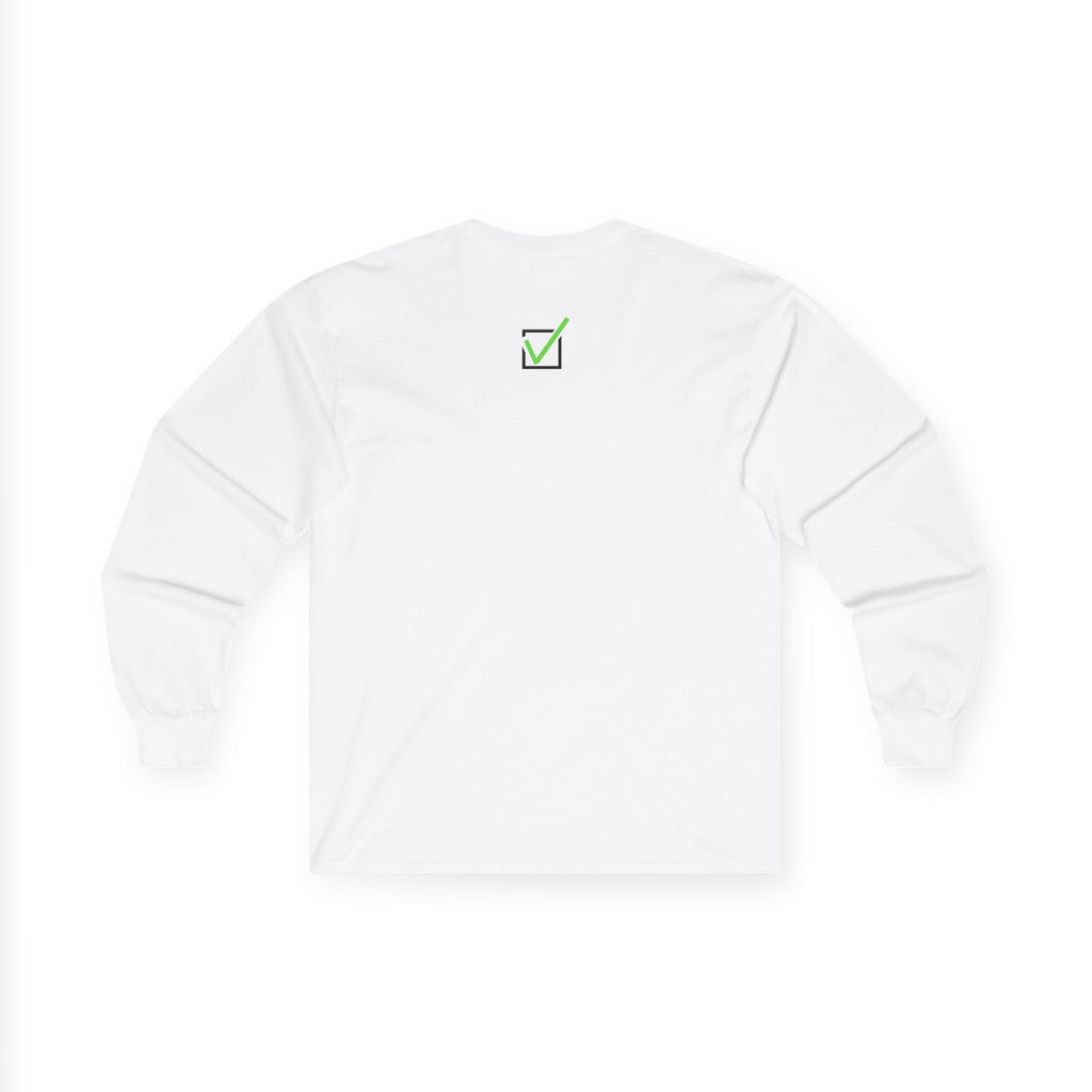 Cute Dog in Hat Long Sleeve Tee — Playful Maltese Puppy Graphic Shirt