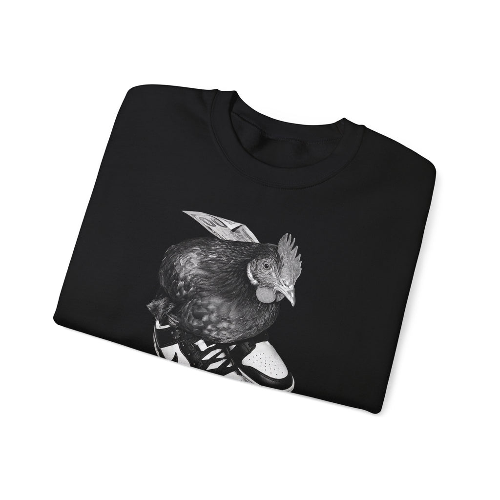 Chicken on Sneakers Crewneck Sweatshirt
