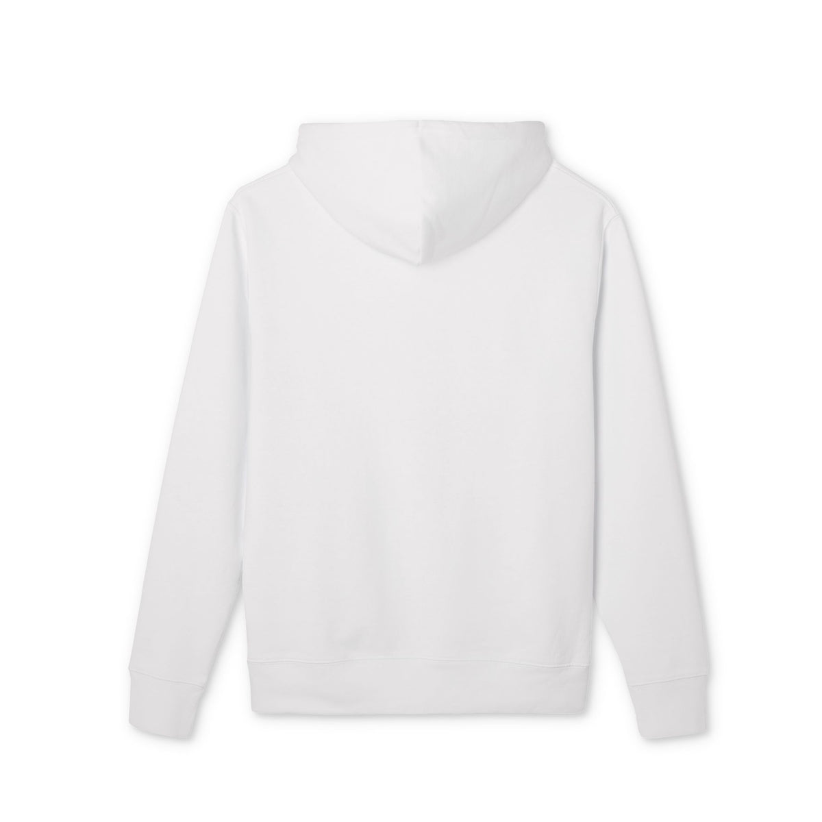 Minimal Monogram JW Hoodie — White Casual Pullover