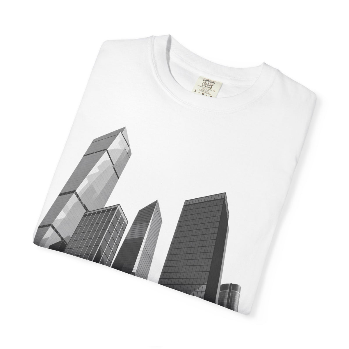 City Skyline T-Shirt — Monochrome Urban Skyscraper Graphic