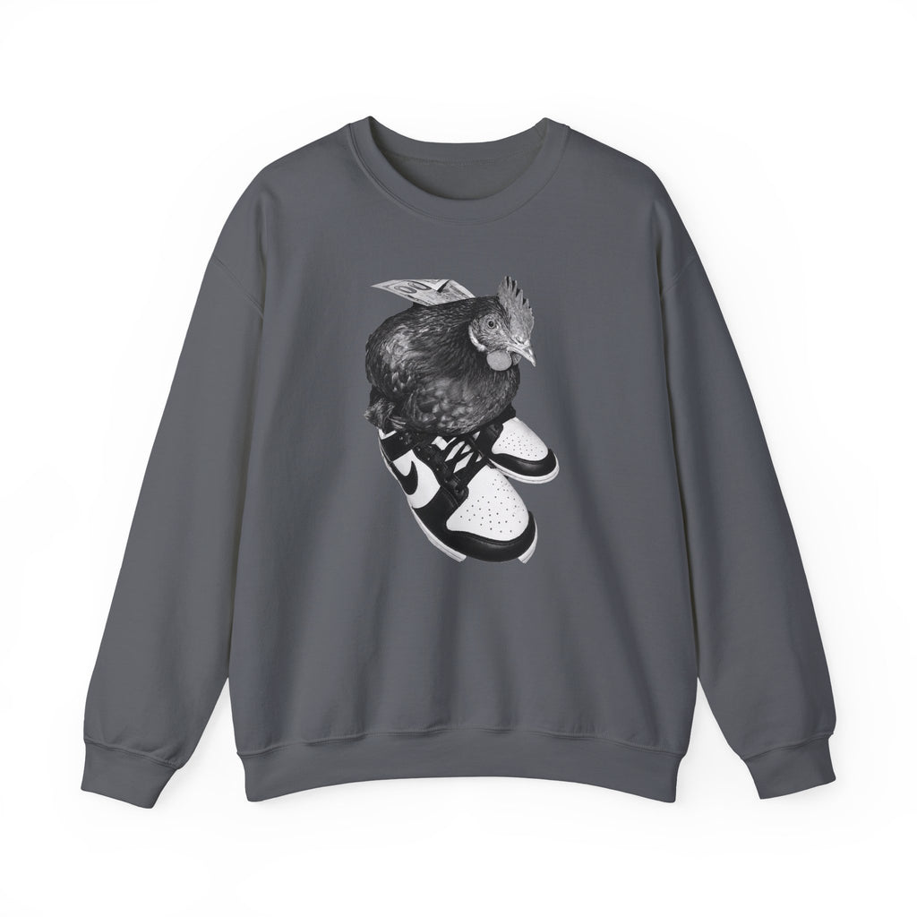 Chicken on Sneakers Crewneck Sweatshirt