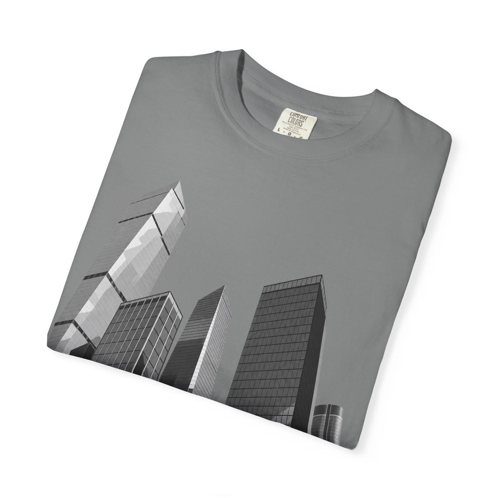 City Skyline T-Shirt — Monochrome Urban Skyscraper Graphic