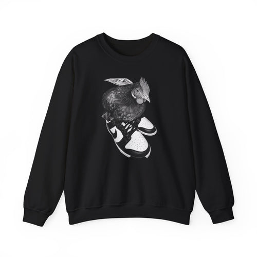 Chicken on Sneakers Crewneck Sweatshirt