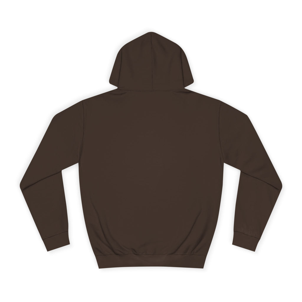 Minimalist White Hoodie with Gold 'Y.S' Chest Logo — Cozy College Style