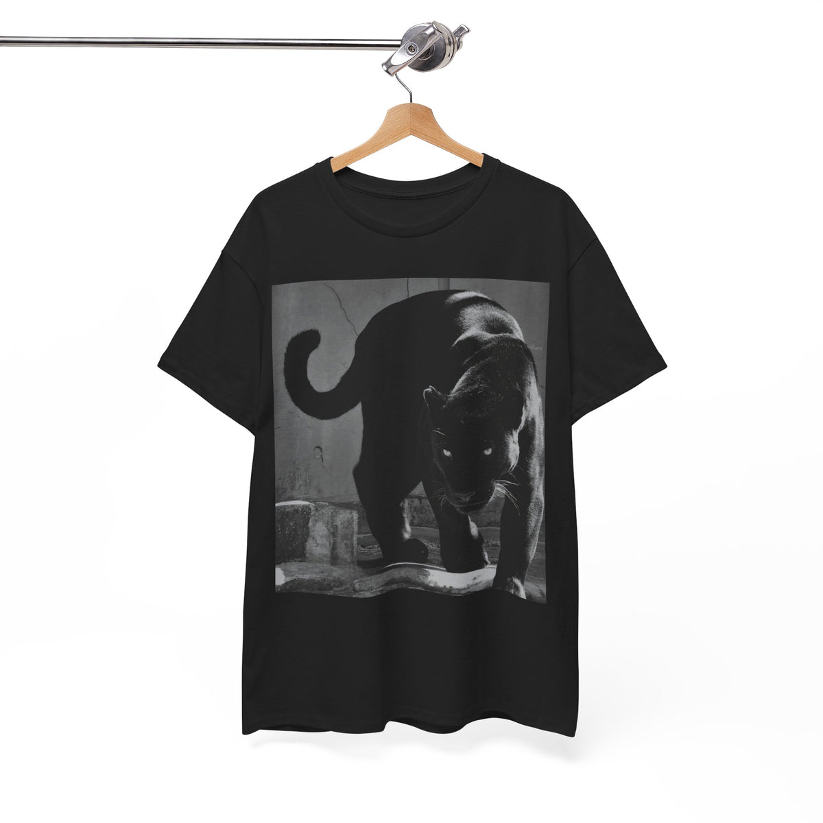 Black Panther Photo T‑Shirt — Vintage Cat Street Photography Tee