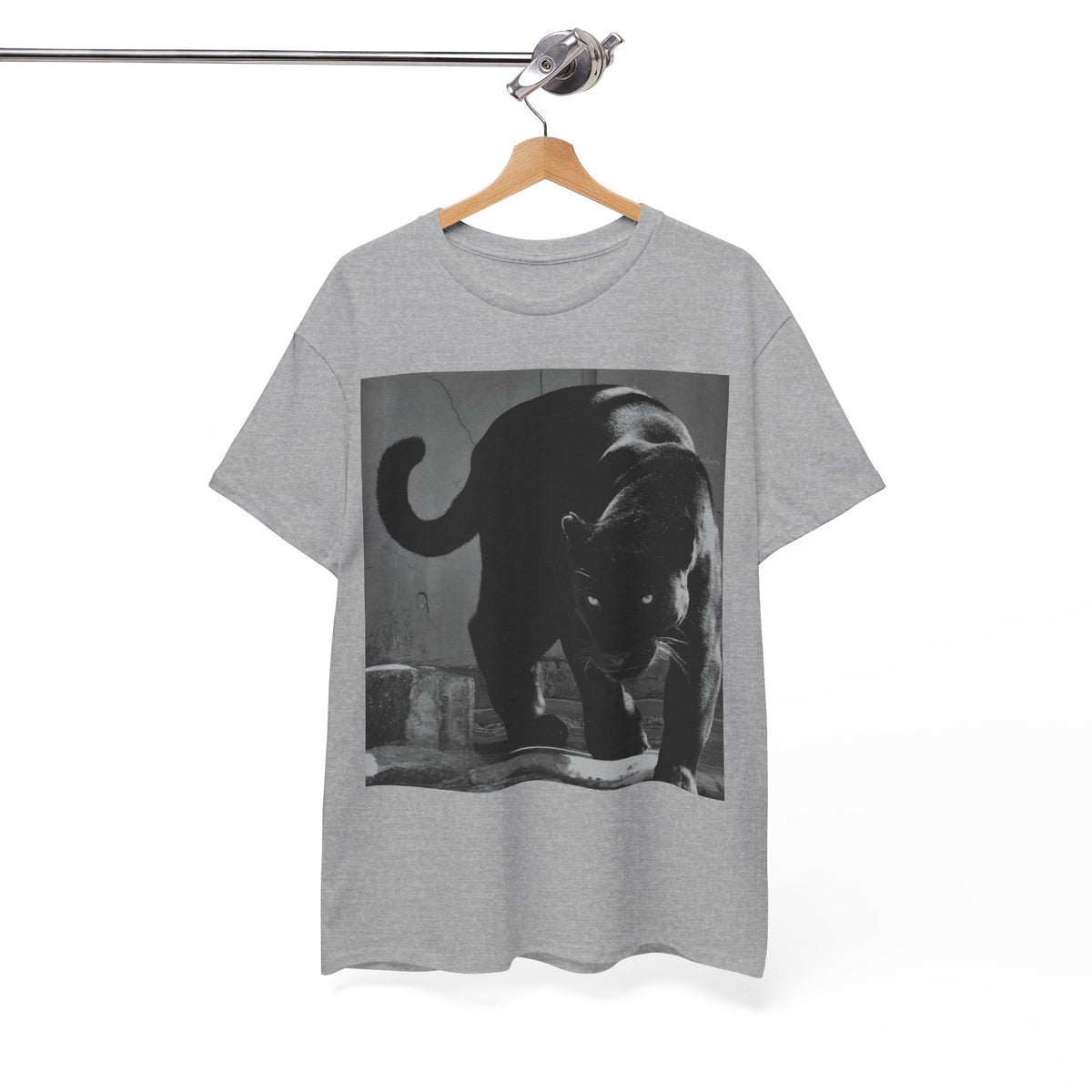 Black Panther Photo T‑Shirt — Vintage Cat Street Photography Tee