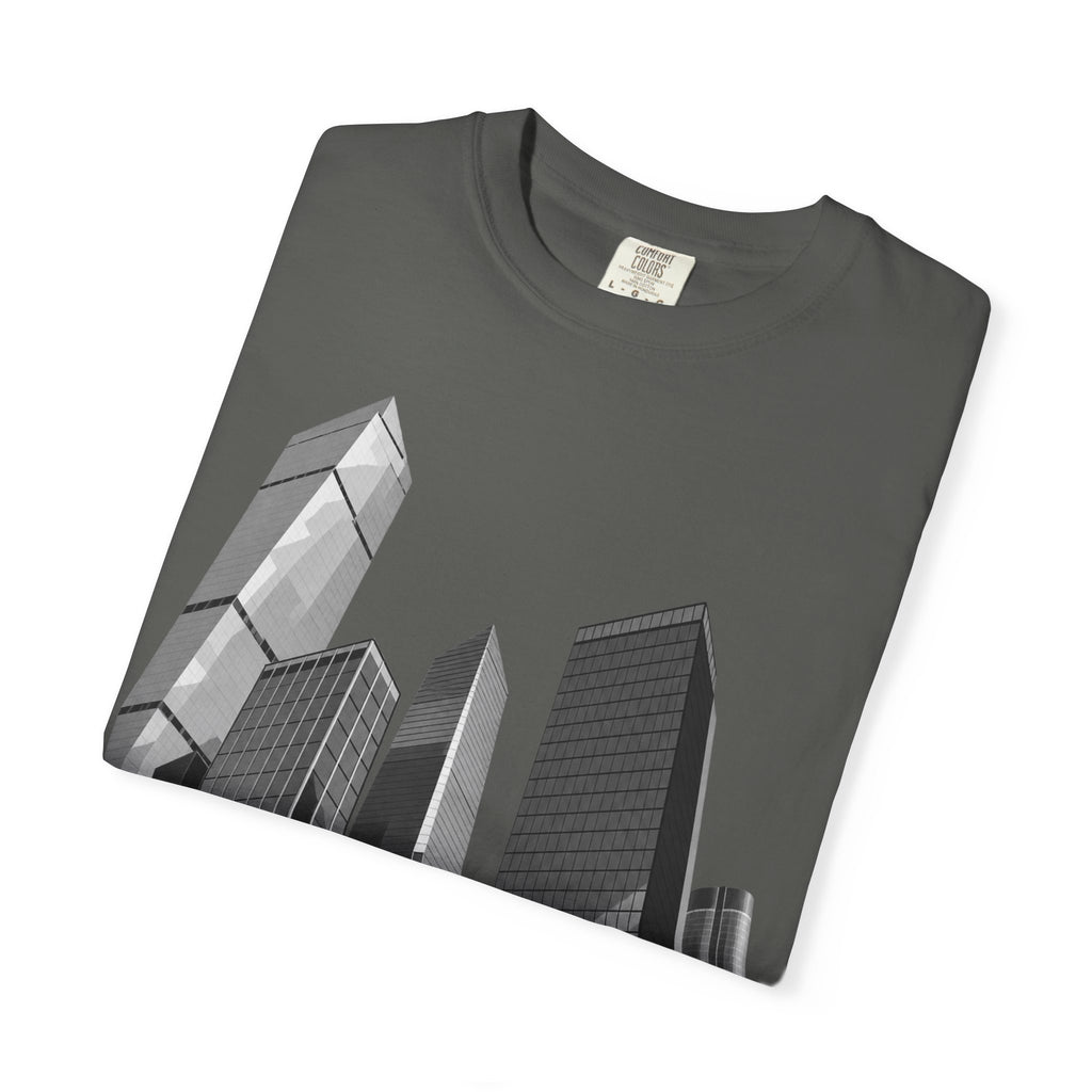 City Skyline T-Shirt — Monochrome Urban Skyscraper Graphic