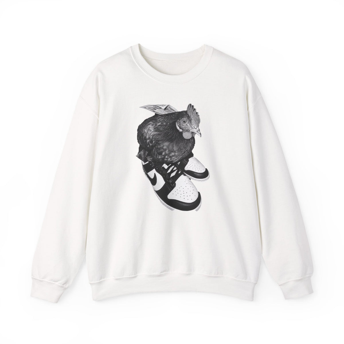 Chicken on Sneakers Crewneck Sweatshirt