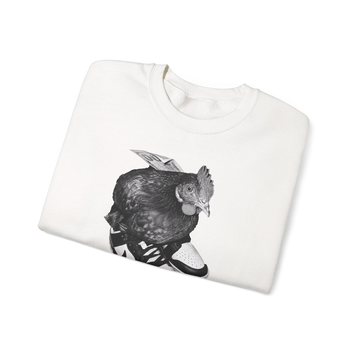 Chicken on Sneakers Crewneck Sweatshirt