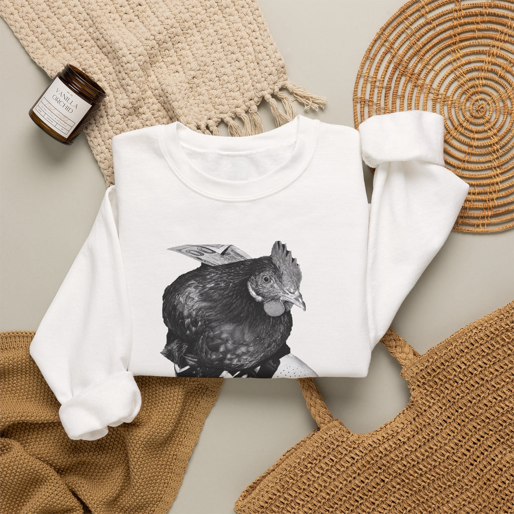Chicken on Sneakers Crewneck Sweatshirt