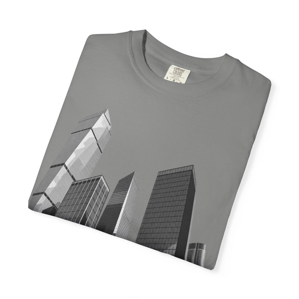 City Skyline T-Shirt — Monochrome Urban Skyscraper Graphic