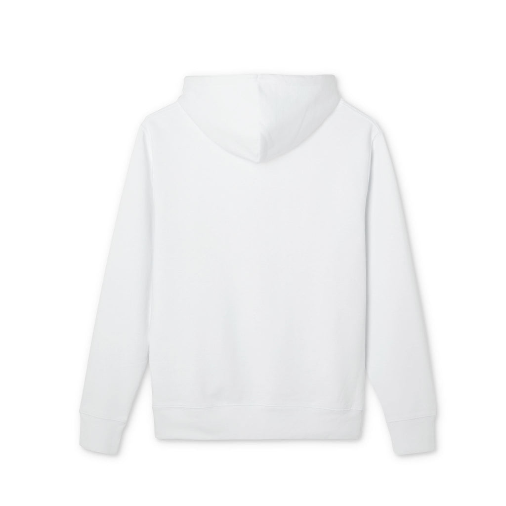 Minimal Monogram JW Hoodie — White Casual Pullover