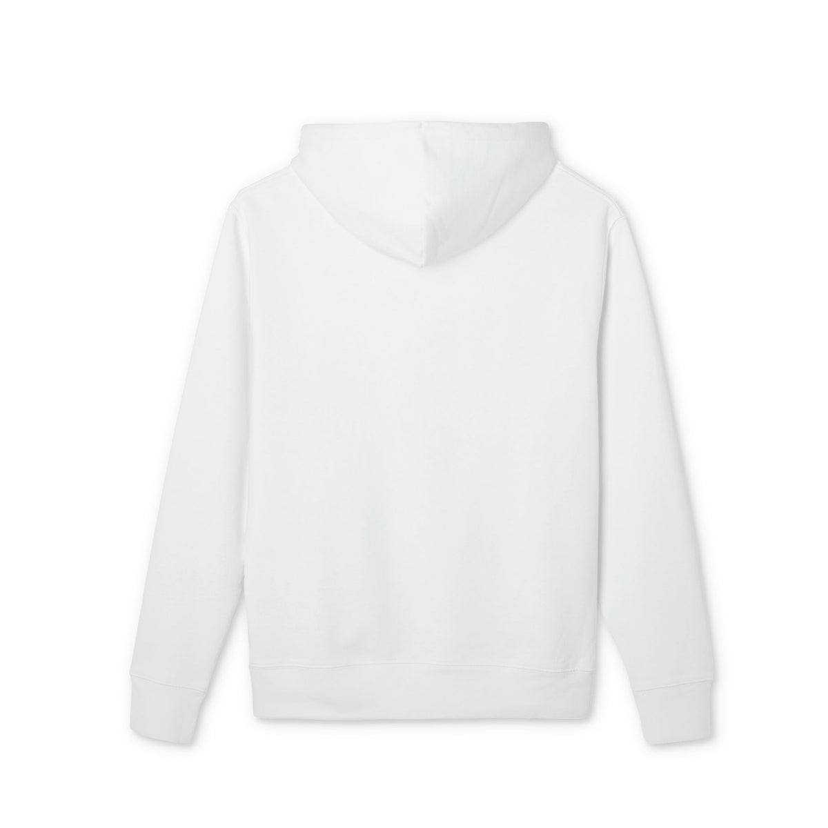 Minimal Monogram JW Hoodie — White Casual Pullover