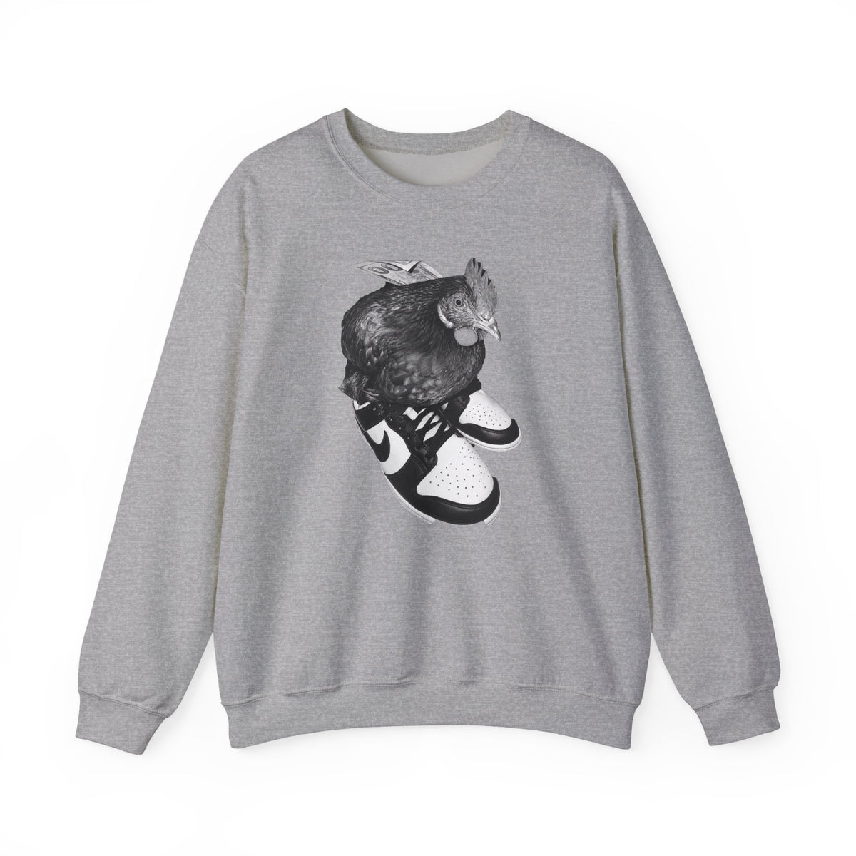 Chicken on Sneakers Crewneck Sweatshirt