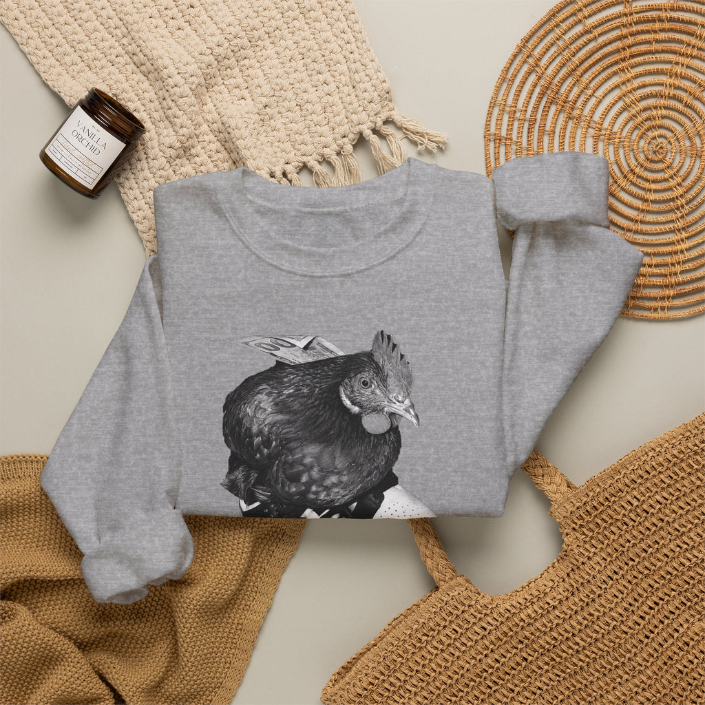 Chicken on Sneakers Crewneck Sweatshirt