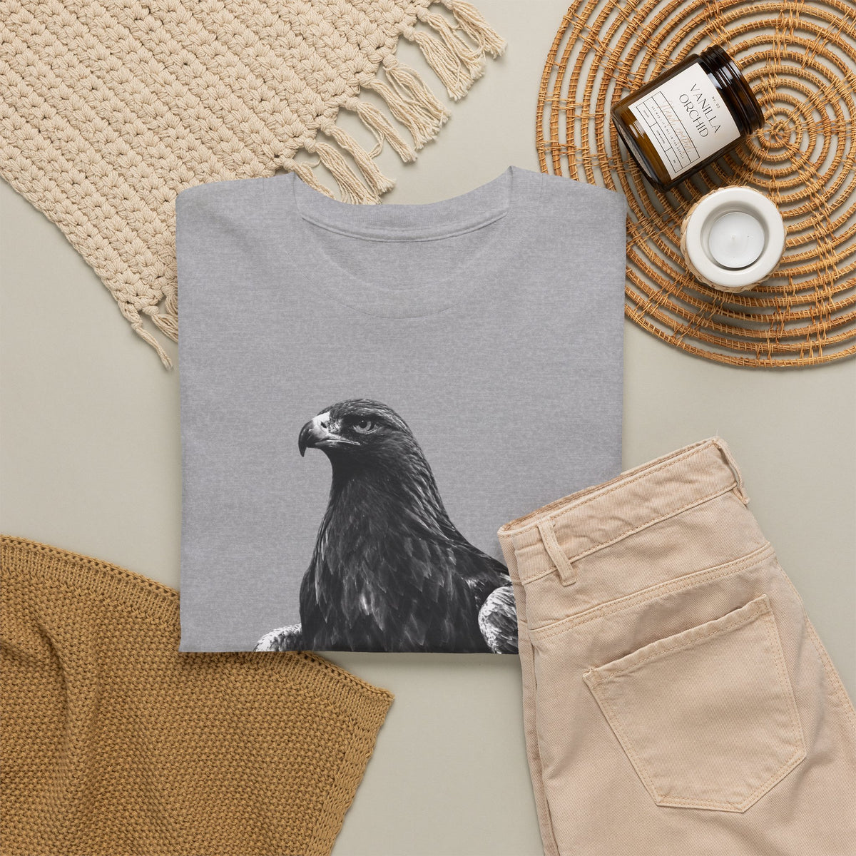 Eagle Illustration Tee — Majestic Black Eagle Graphic T-Shirt