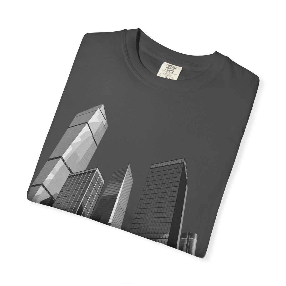 City Skyline T-Shirt — Monochrome Urban Skyscraper Graphic